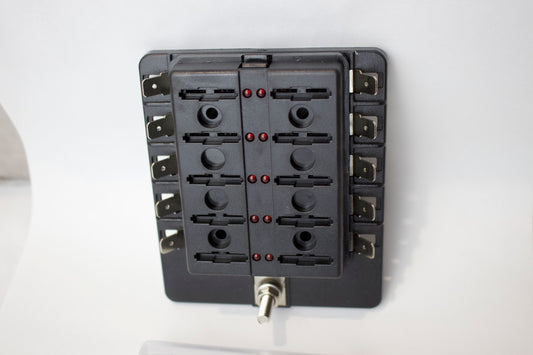 10-Way Blade Fuse Block with LED Indicator