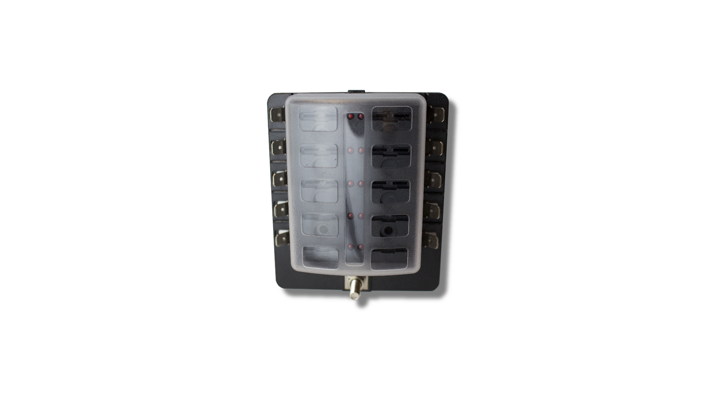 10-Way Blade Fuse Block with LED Indicator