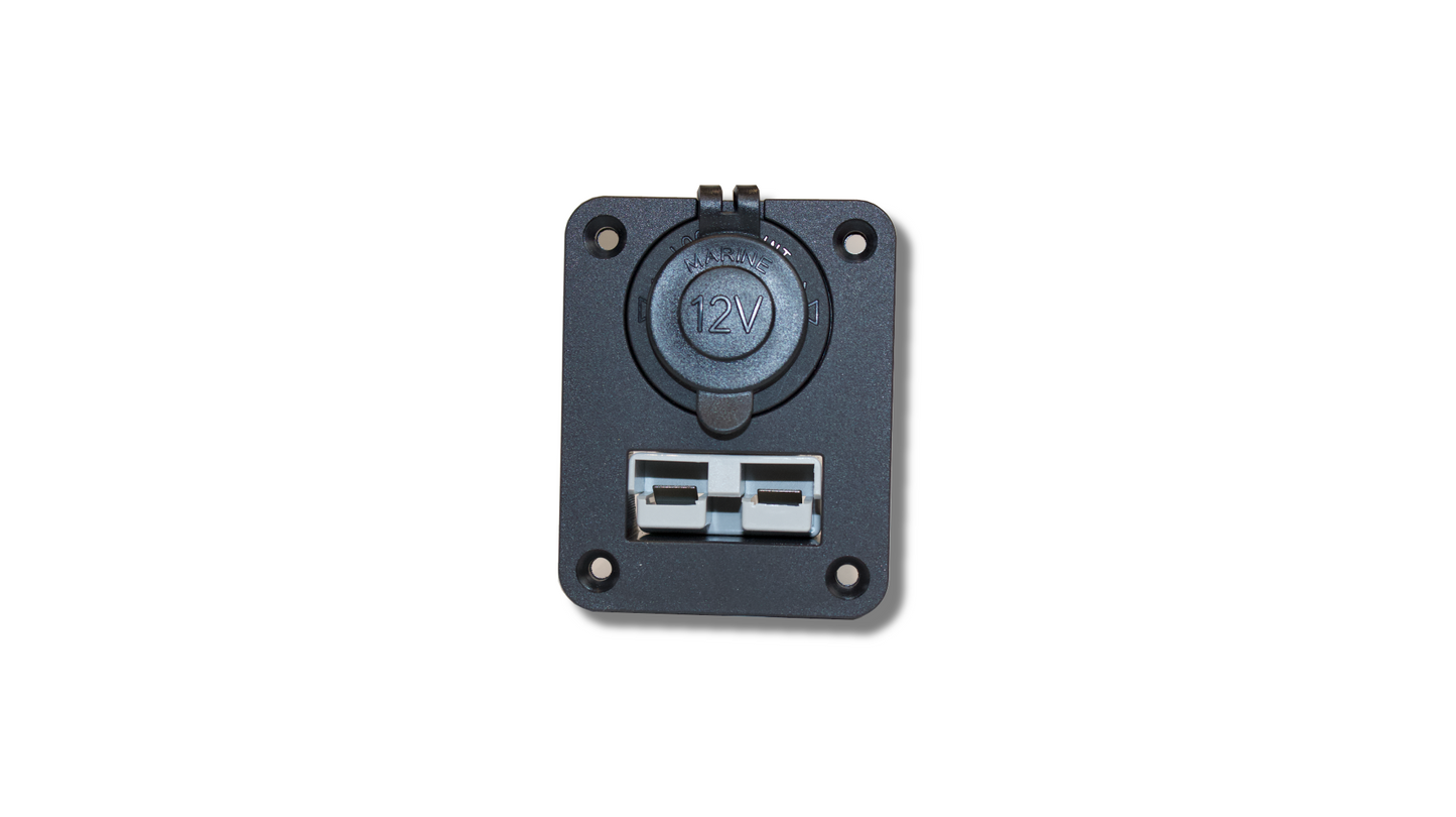 Flush Mount 50A Connector & Cigarette Socket Panel