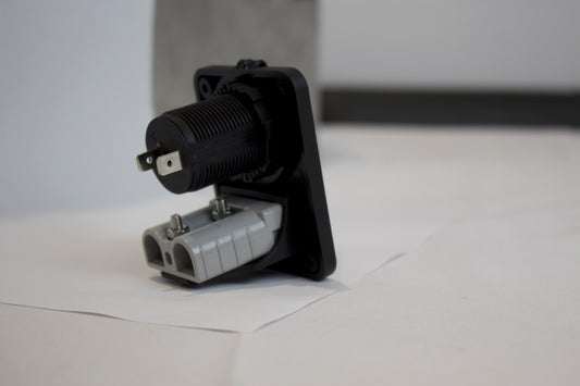 Flush Mount 50A Connector & Cigarette Socket Panel